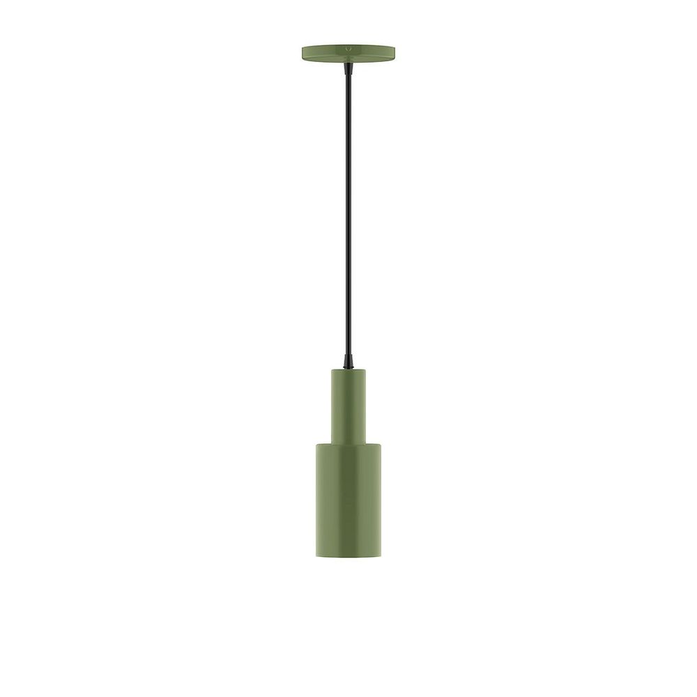 3.5" Spark Pendant, white cord with canopy, Fern Green