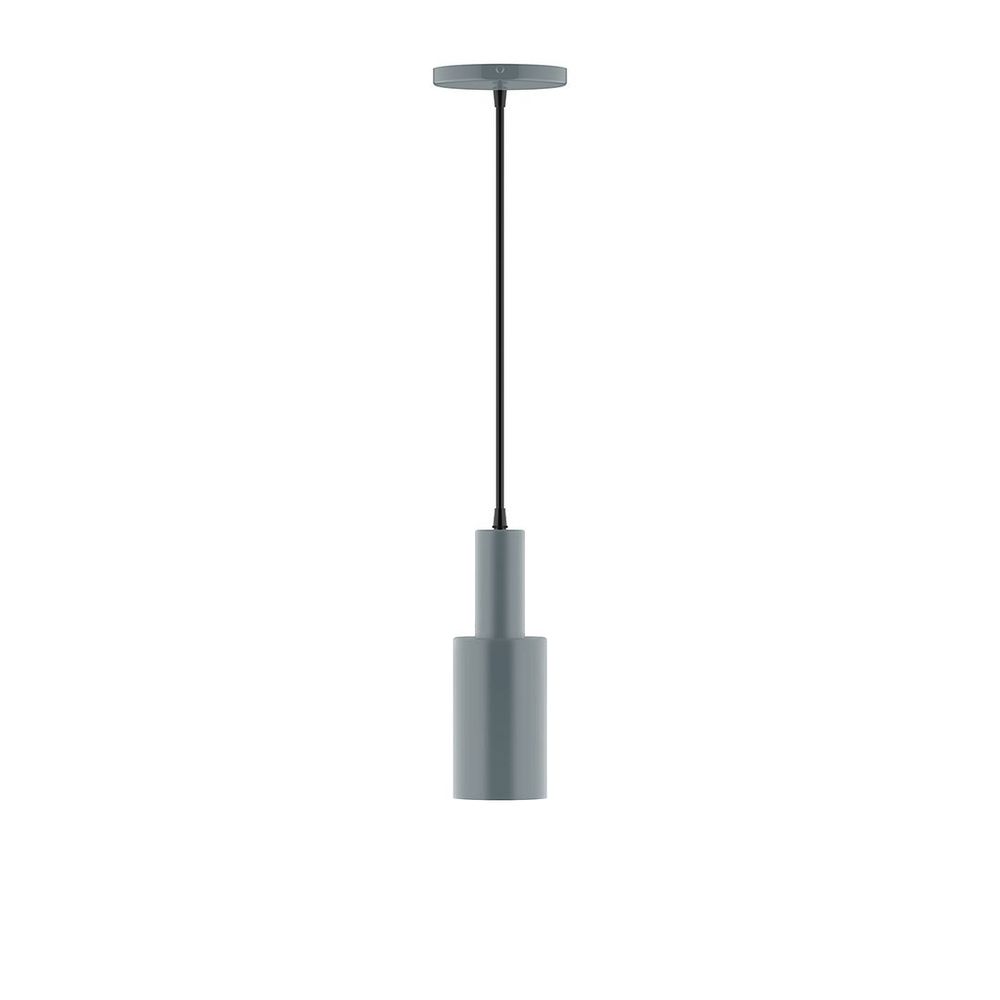 3.5" Spark Pendant, white cord with canopy, Slate Gray