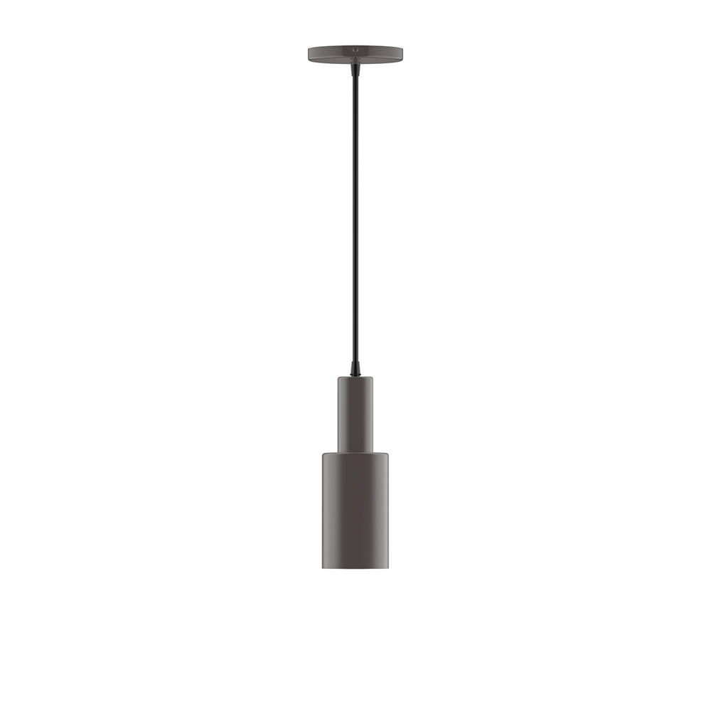 3.5" Spark Pendant, white cord with canopy, Bronze Matte