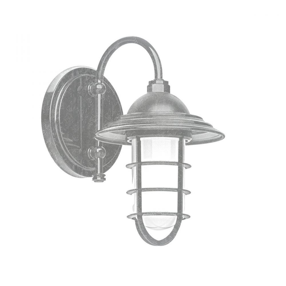 8" Vaportite, wall light, Painted Galvanized