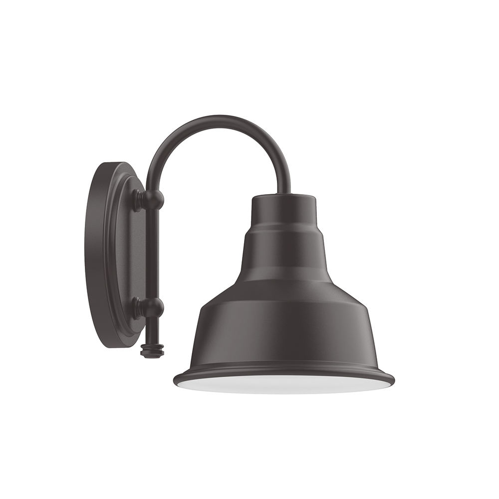 8" Warehouse shade, wall mount sconce, Bronze Matte
