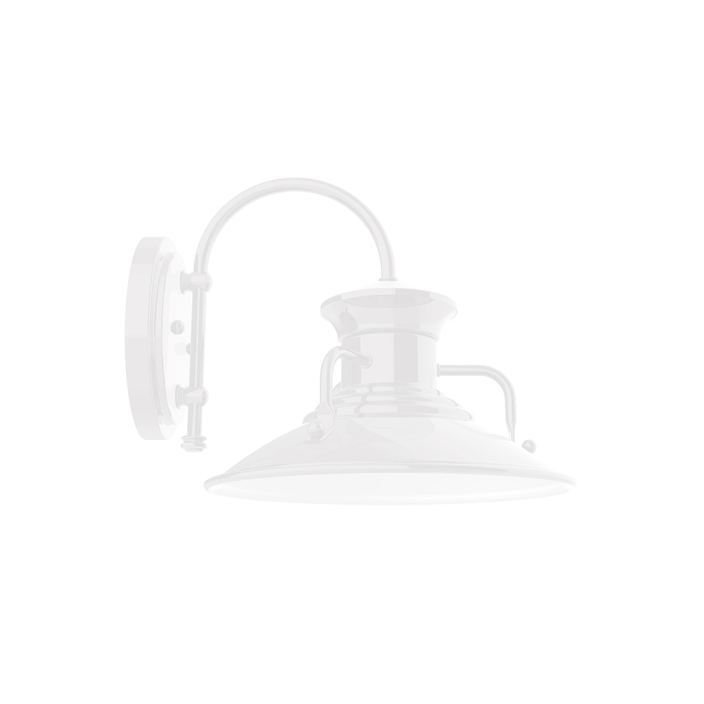 12" Homestead shade, wall mount sconce, White