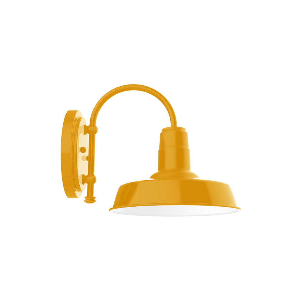 10" Warehouse shade, wall mount sconce, Bright Yellow