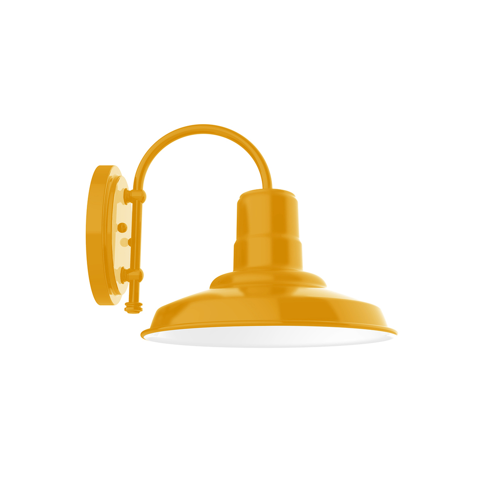 12" Warehouse shade, wall mount sconce, Bright Yellow