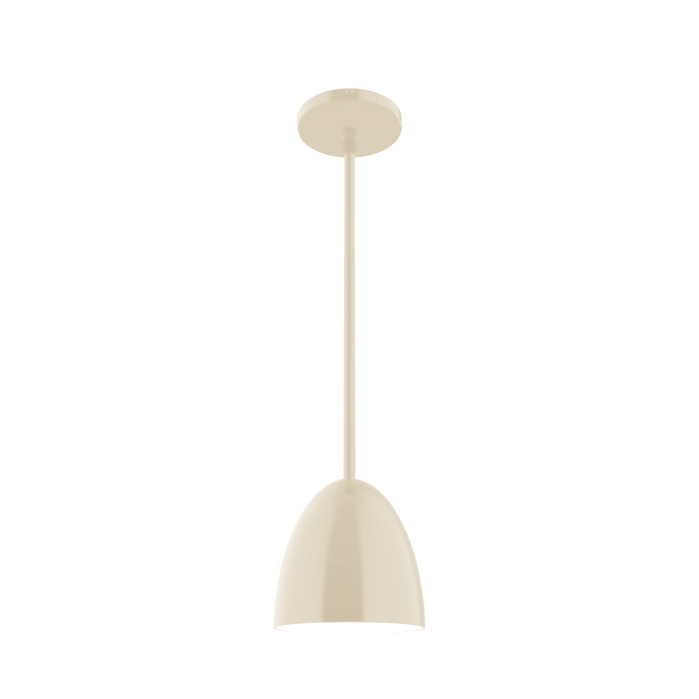 6" Jill Stem Hung Pendant, Cream