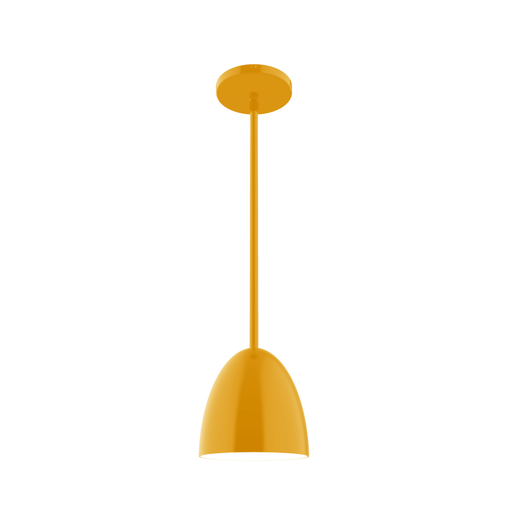 6" Jill Stem Hung Pendant, Bright Yellow