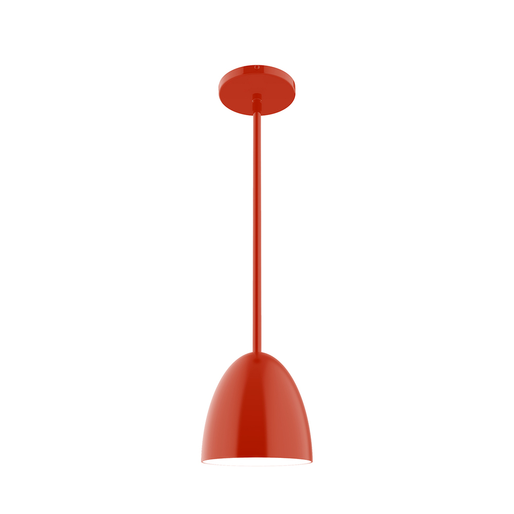 6" Jill Stem Hung Pendant, Vermillion