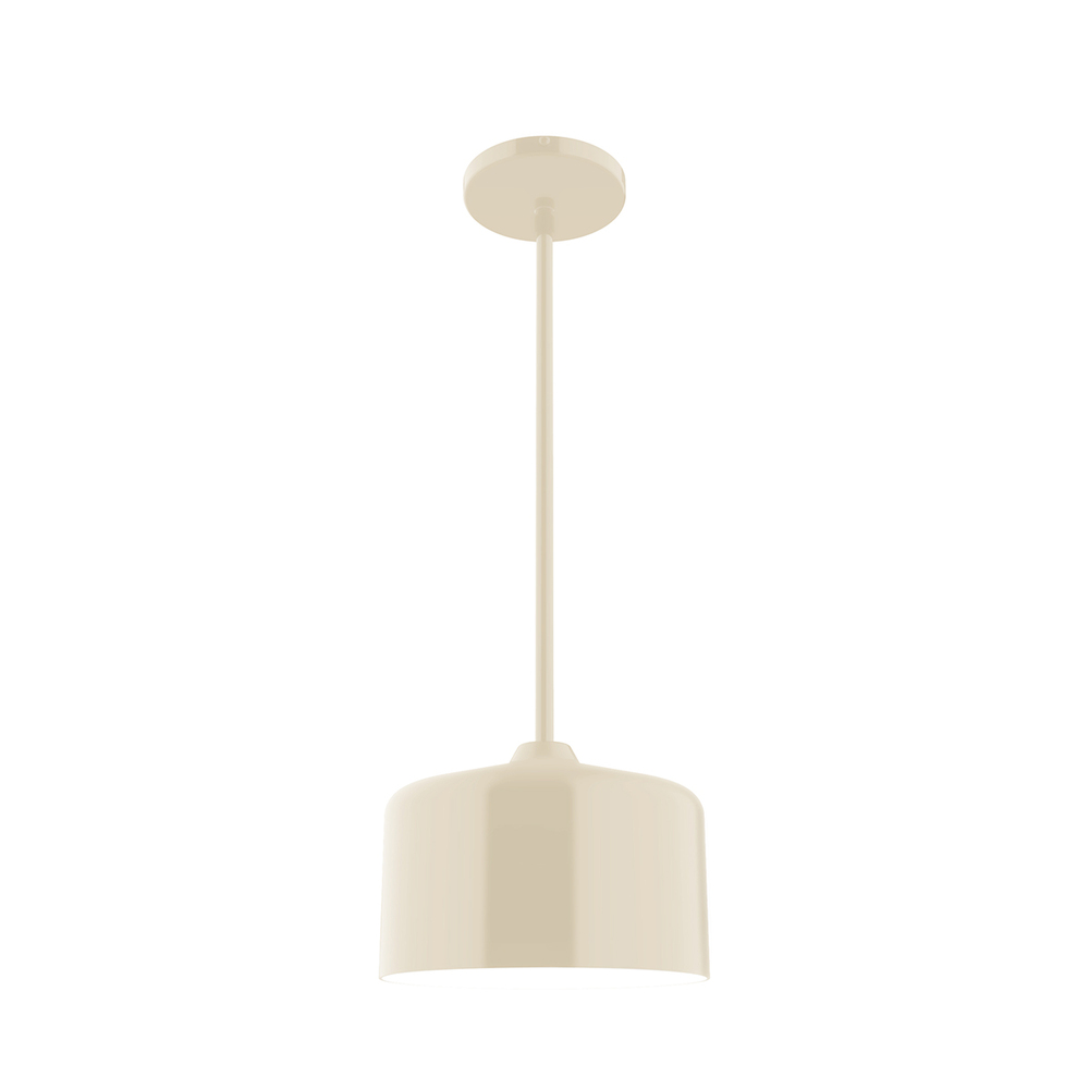 8.5" Julia Stem Hung Pendant, Silk Gray