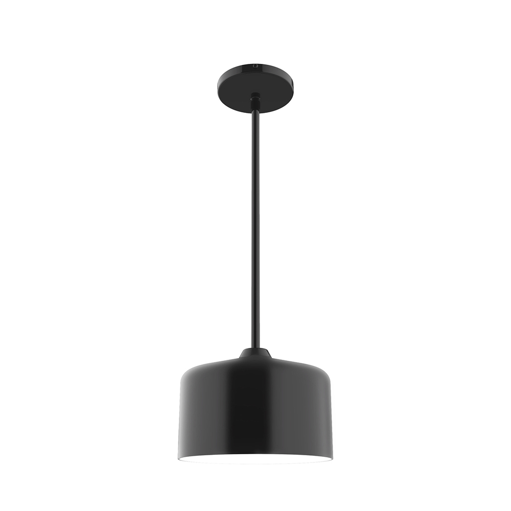 8.5" Julia Stem Hung Pendant, Black