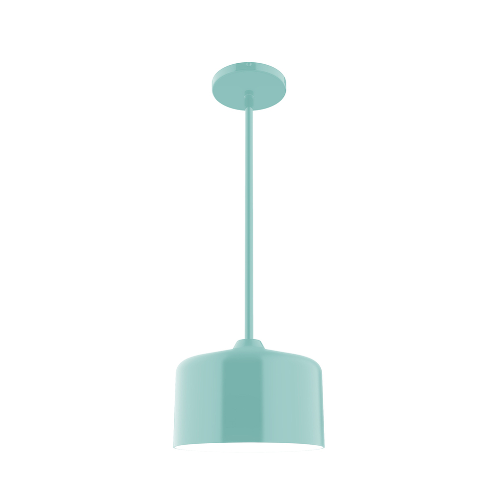 8.5" Julia Stem Hung Pendant, Sea Green