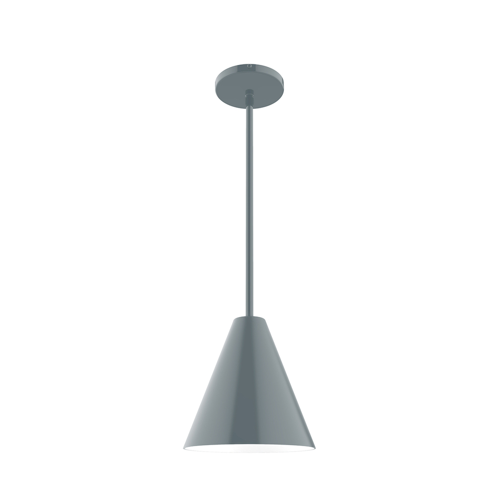 8" Jynx Stem Hung Pendant, Slate Gray
