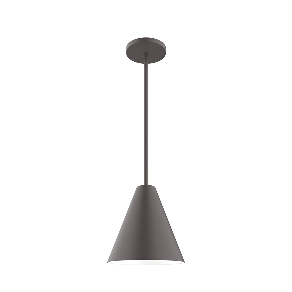 8" Jynx LED Stem Hung Pendant, Bronze Matte