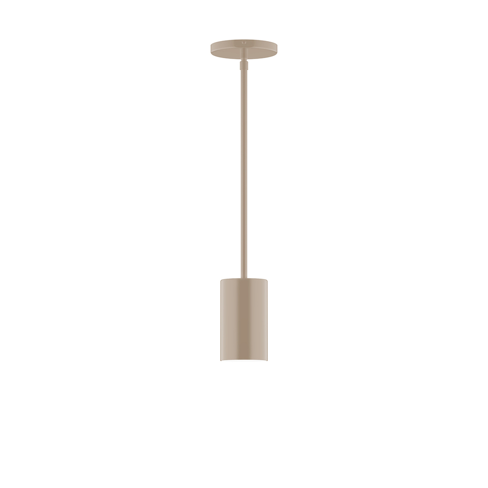 3.5" x 6" Beam Stem Hung Pendant, Clay