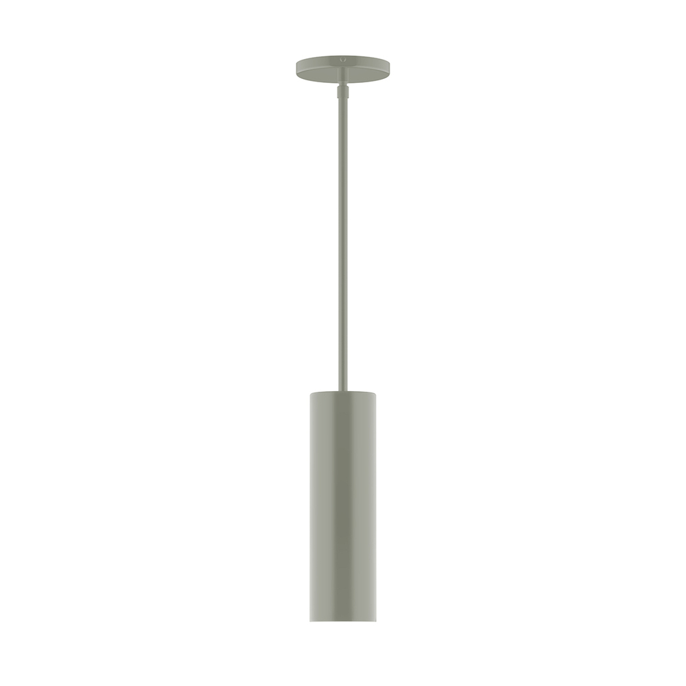 3.5" x 12" Beam Stem Hung Pendant, Moss Green