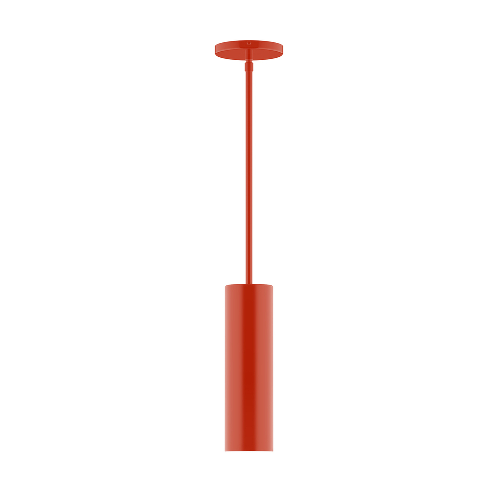 3.5" x 12" Beam Stem Hung Pendant, Vermillion