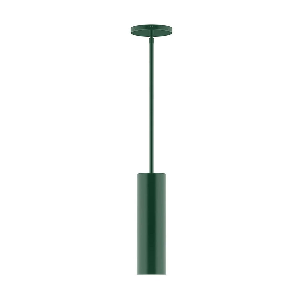 3.5" x 12" Beam Stem Hung Pendant, Forest Green