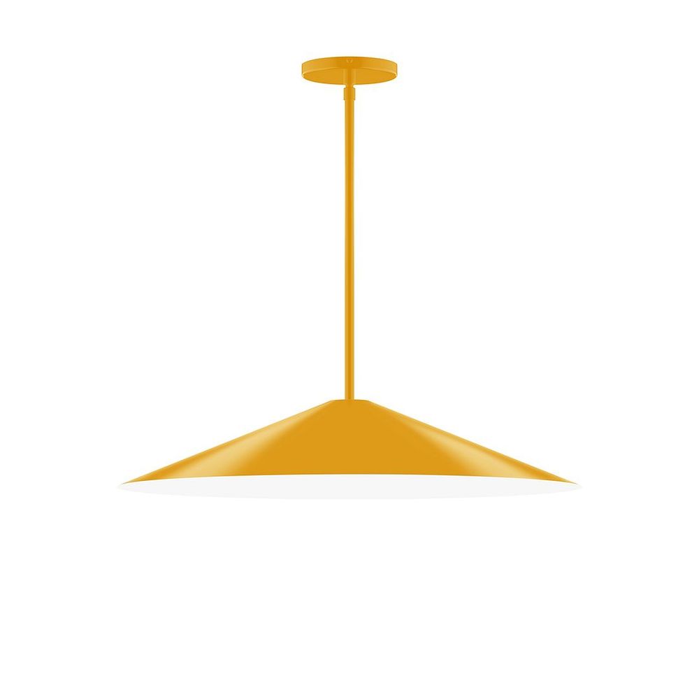24" Vessel Stem Hung Pendant, Bright Yellow