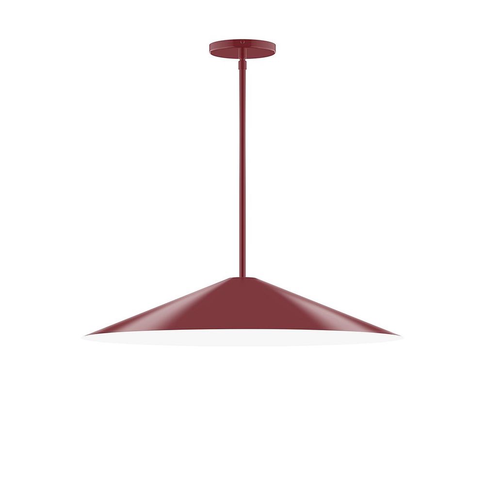 24" Vessel Stem Hung Pendant, Barn Red