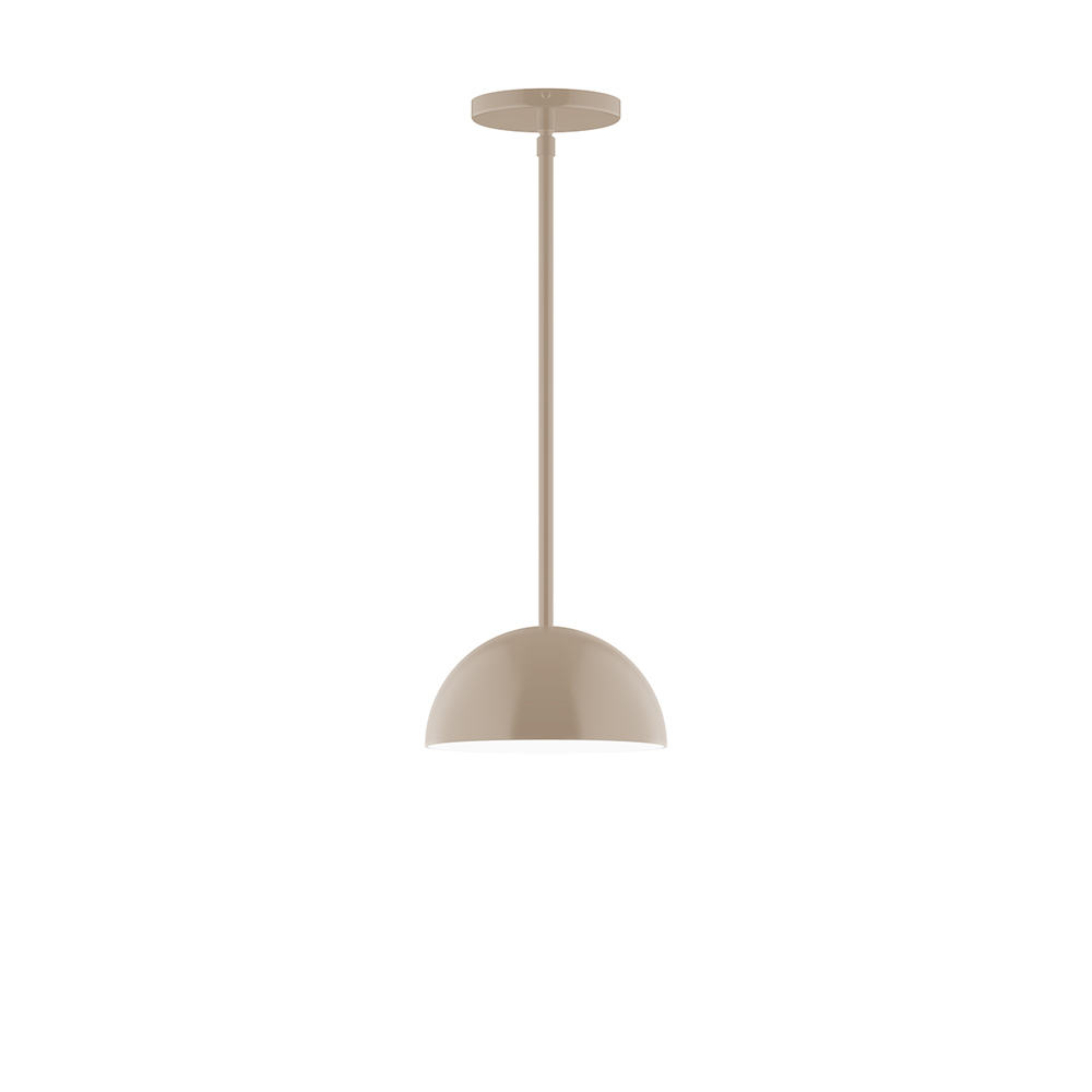 8" Arcade Stem Hung Pendant, Clay