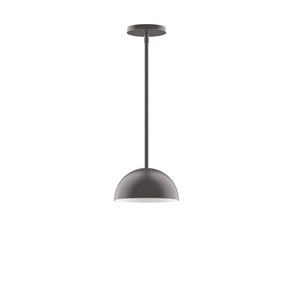 8" Arcade Stem Hung Pendant, Bronze Matte