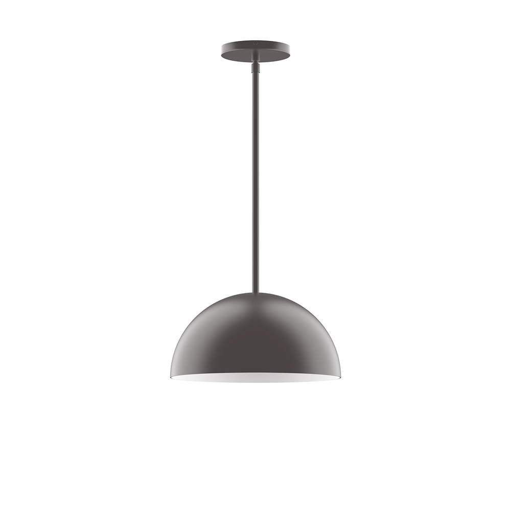 12" Arcade Stem Hung Pendant, Bronze Matte