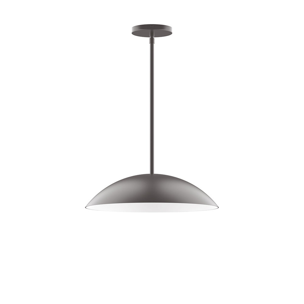 16" Plateau Stem Hung Pendant, Bronze Matte