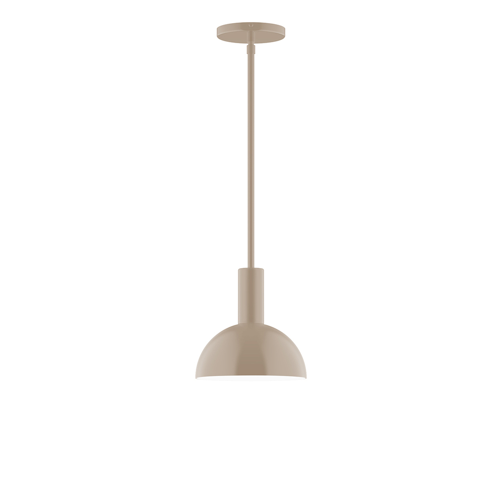 8" Ray Stem Hung Pendant, Clay