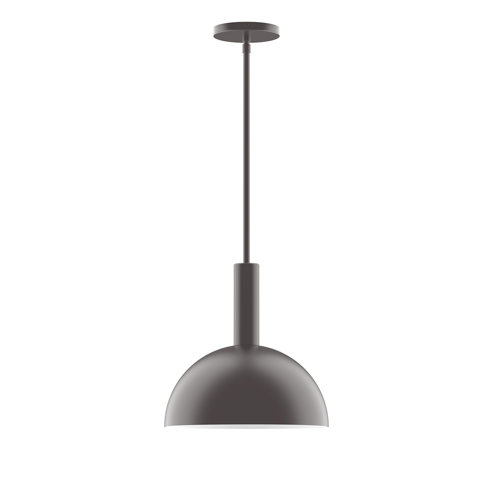 12" Ray Stem Hung Pendant, Bronze Matte
