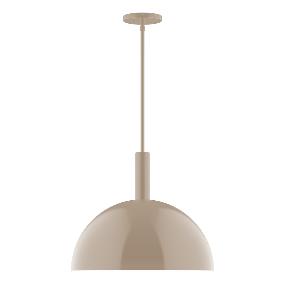 18" Ray Stem Hung Pendant, Clay