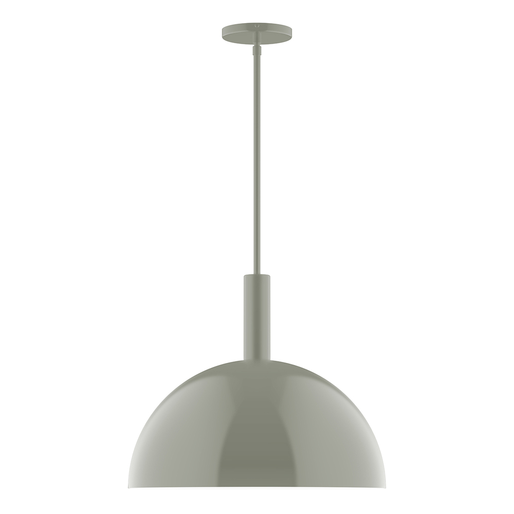 18" Ray Stem Hung Pendant, Moss Green