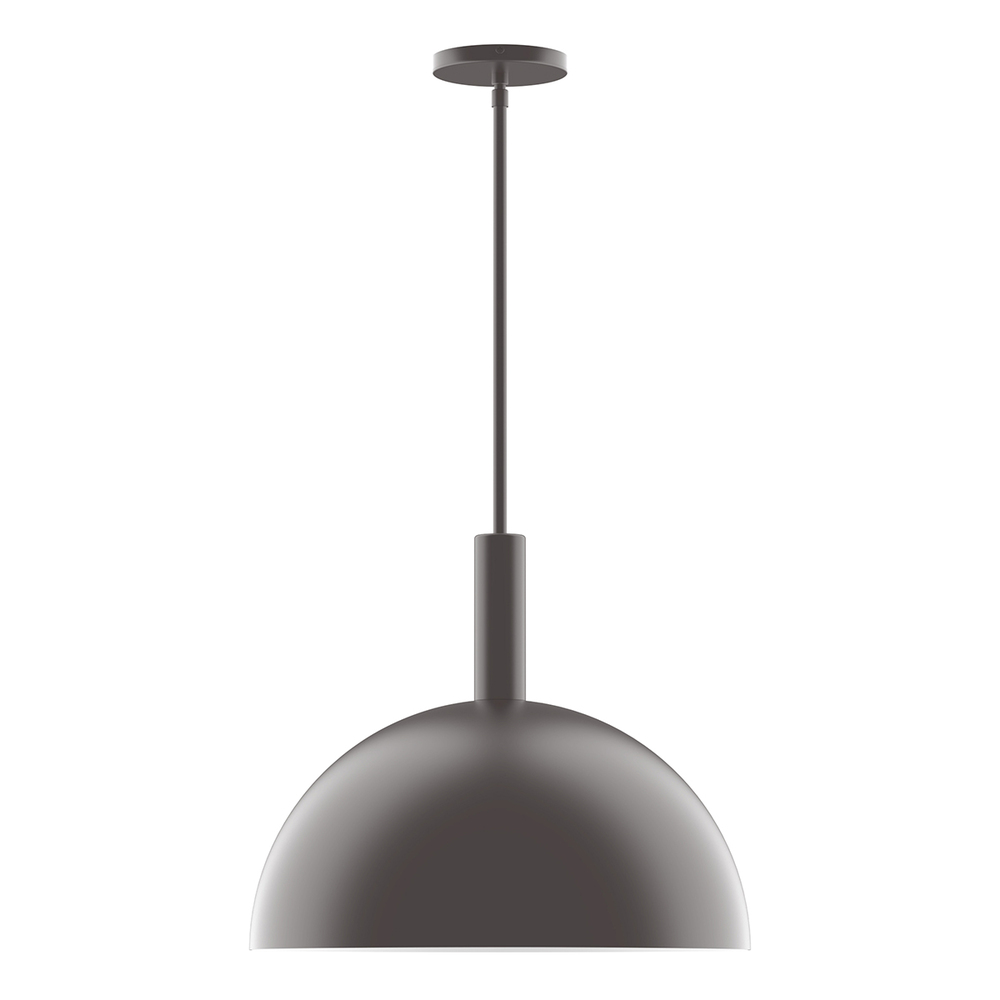 18" Ray Stem Hung Pendant, Bronze Matte