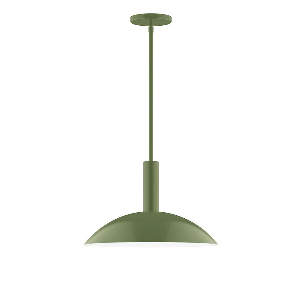 16" Glow Stem Hung Pendant, Fern Green