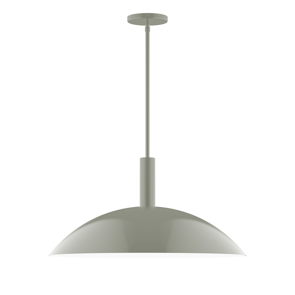 24" Glow Stem Hung Pendant, Moss Green
