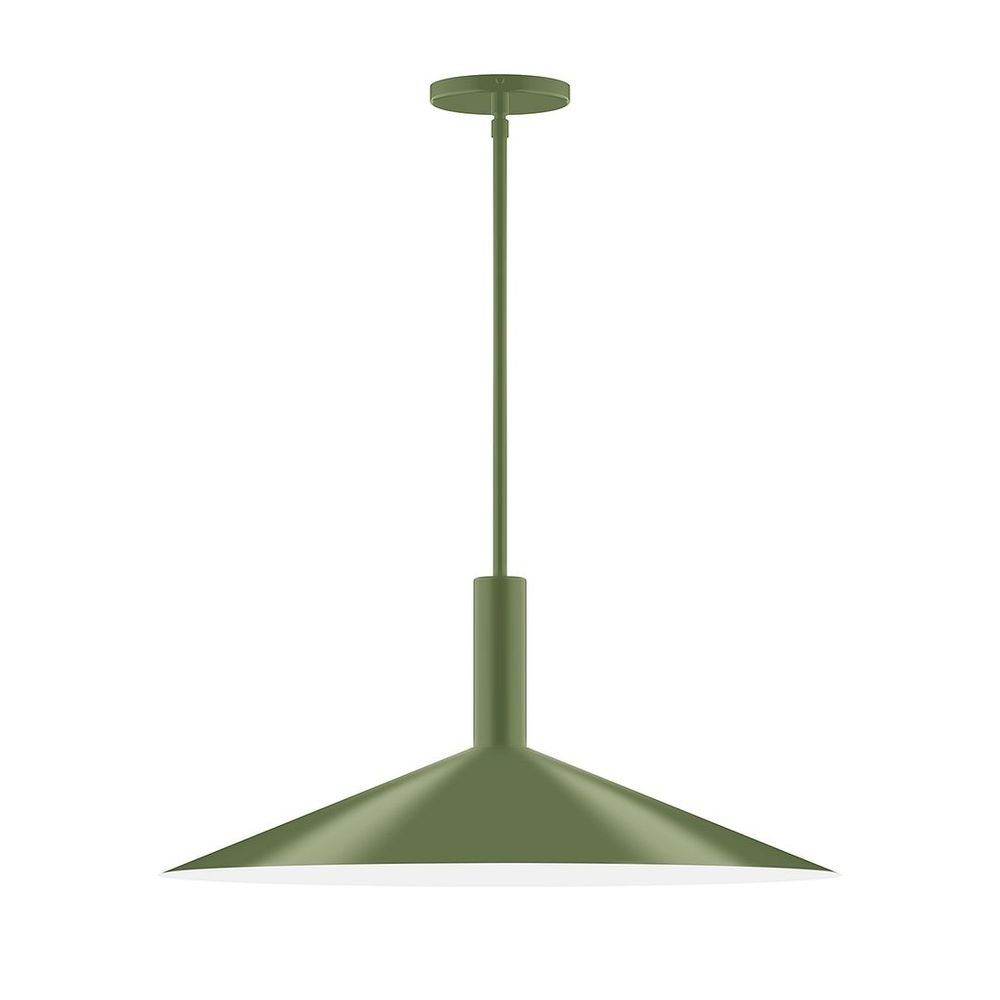 24" Zing Stem Hung Pendant, Fern Green