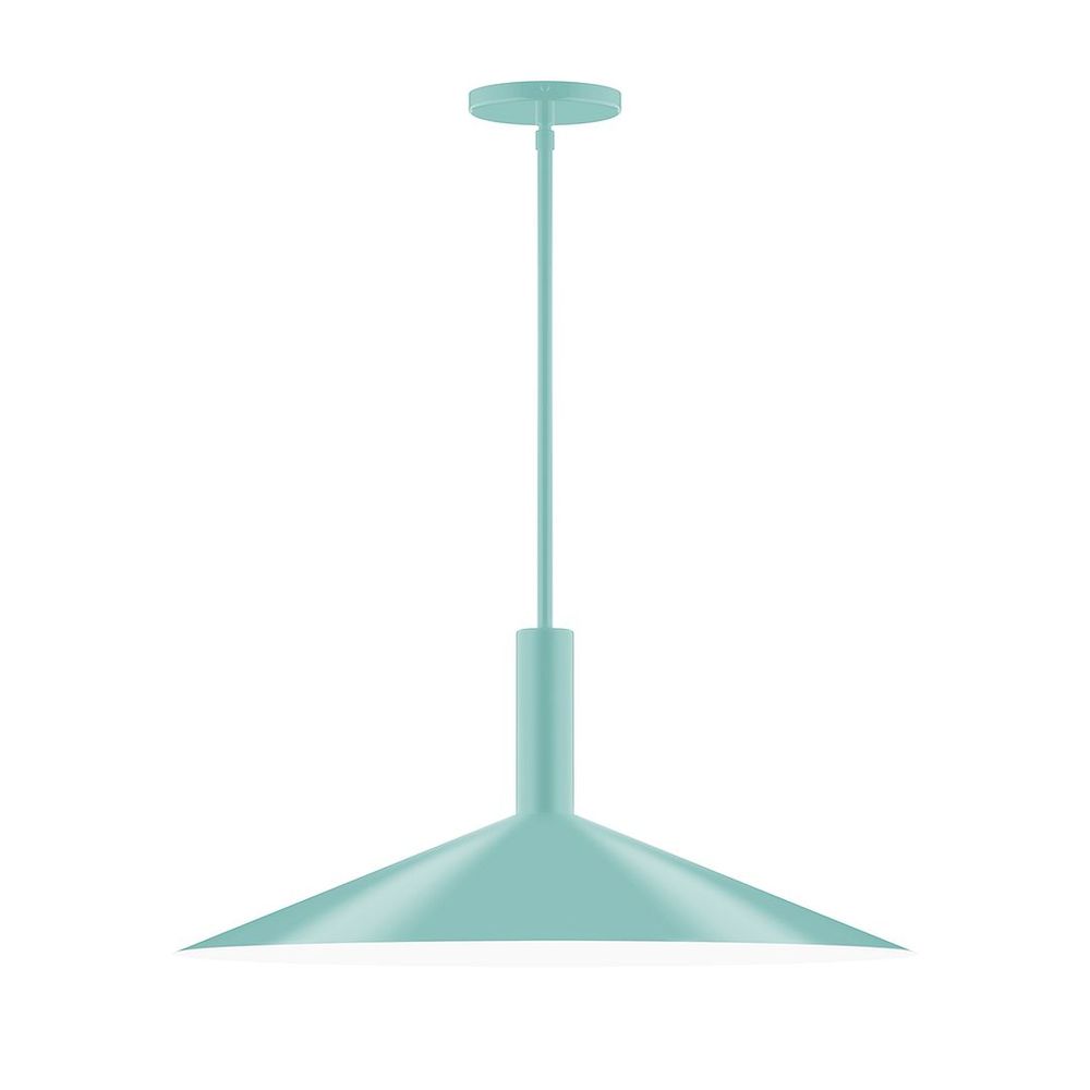 24" Zing Stem Hung Pendant, Sea Green