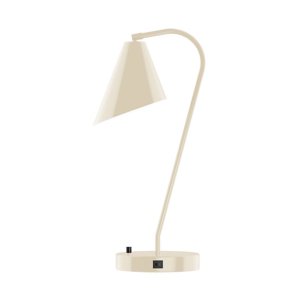 23" Jasmine Table Lamp, Silk Gray