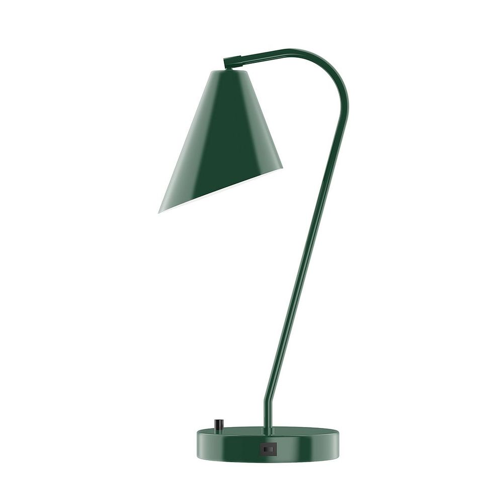 23" Jasmine Table Lamp, Forest Green