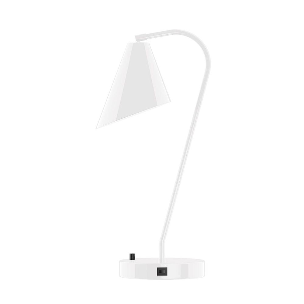 23" Jasmine Table Lamp, White