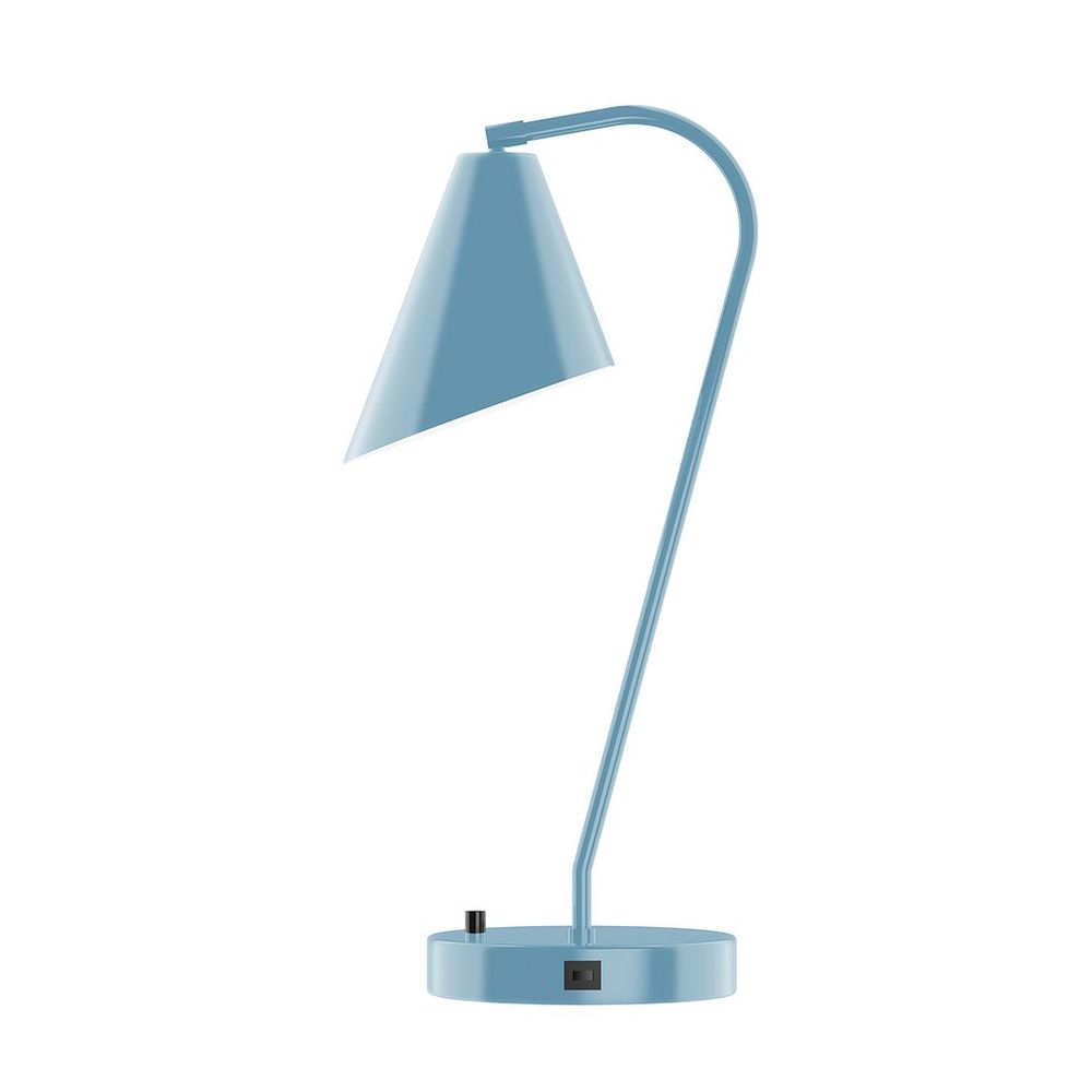 23" Jasmine Table Lamp, Light Blue