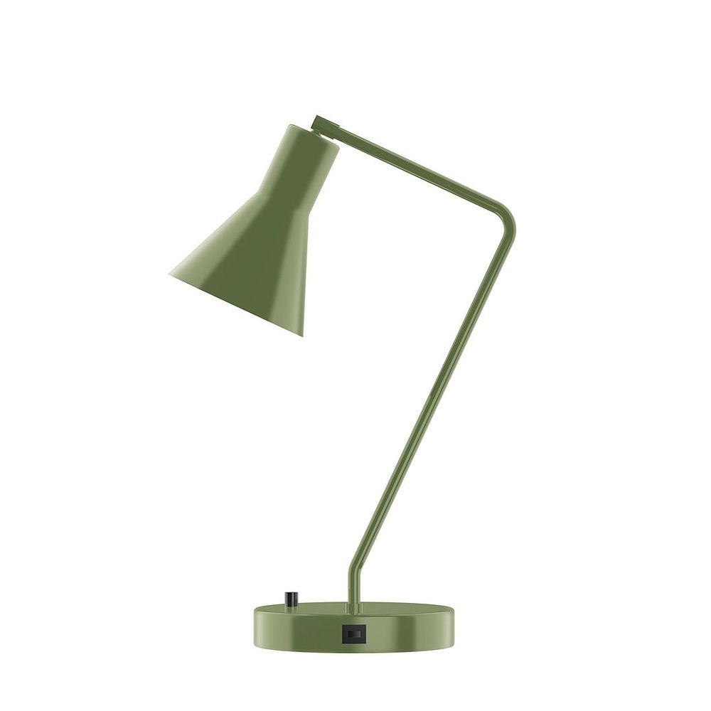 21" Flare Table Lamp, Fern Green