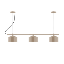 Montclair Light Works CHA419-18 - 3-Light Linear Axis Chandelier, Clay