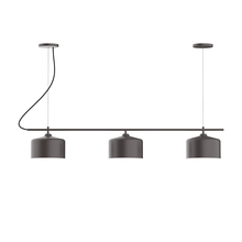 Montclair Light Works CHA419-57 - 3-Light Linear Axis Chandelier, Bronze Matte