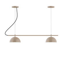Montclair Light Works CHB431-18-C21-L12 - 2-Light Linear Arcade LED Chandelier with White SJT Cord, Clay