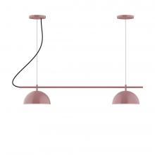Montclair Light Works CHB421-51-C21-L12 - 2-Light Linear Pinnacle LED Chandelier with White SJT Cord, Architectural Bronze