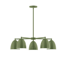 Montclair Light Works CHC417-22 - 5-Light Jill Chandelier, Fern Green