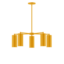 Montclair Light Works CHC418-21 - 5-Light Jordan Chandelier, Bright Yellow