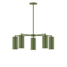 Montclair Light Works CHC418-22 - 5-Light Jordan Chandelier, Fern Green