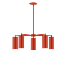 Montclair Light Works CHC418-26 - 5-Light Jordan Chandelier, Vermillion