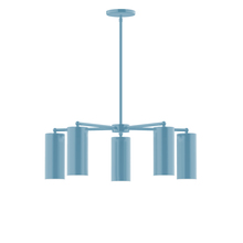 Montclair Light Works CHC418-54 - 5-Light Jordan Chandelier, Light Blue
