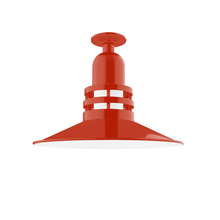 Montclair Light Works FMB149-26 - Atomic 16" Flush Mount Light in Vermillion